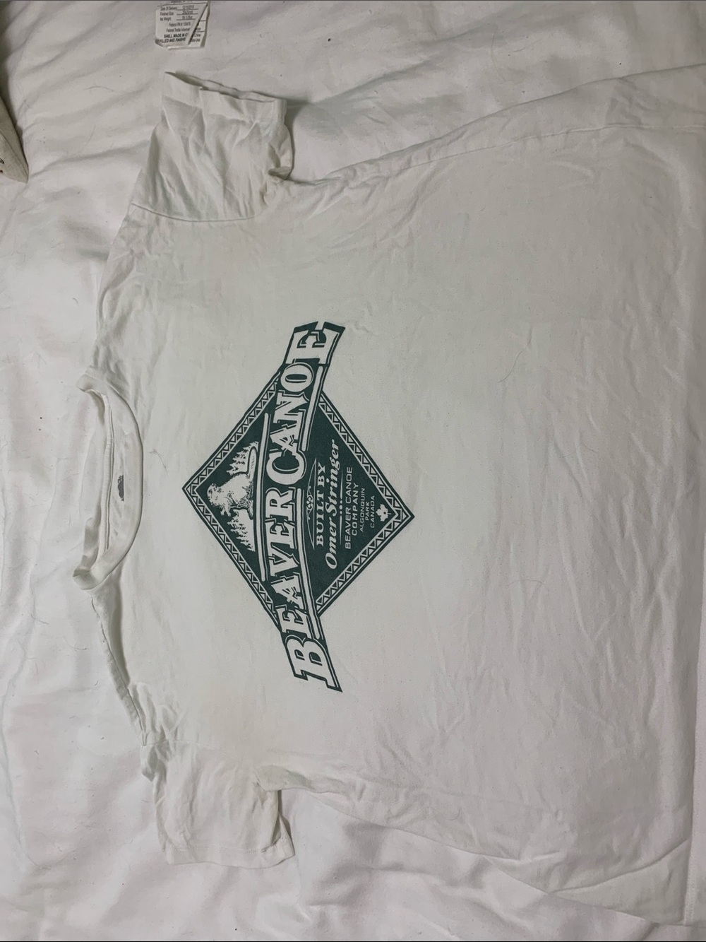 Beaver Canoe White Short-Sleeve Graphic Tee